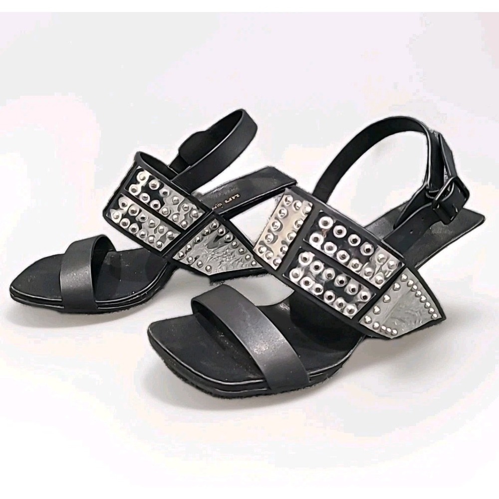 United‎ Nude Rivet Loop Black Sandals EU 37/ US 6.5 RARE